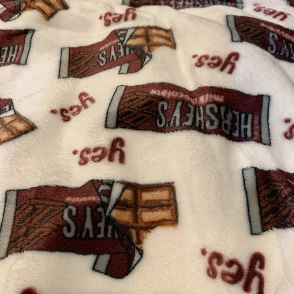 Chocolate Hershey Plush Throw Plush Candy Oversized NWT